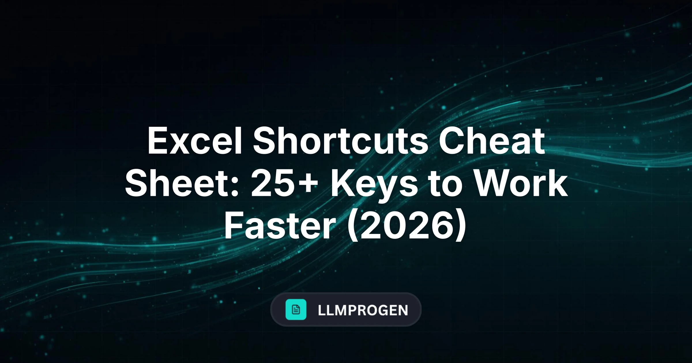 Excel Shortcuts Cheat Sheet: 25+ Keys to Work Faster (2026)