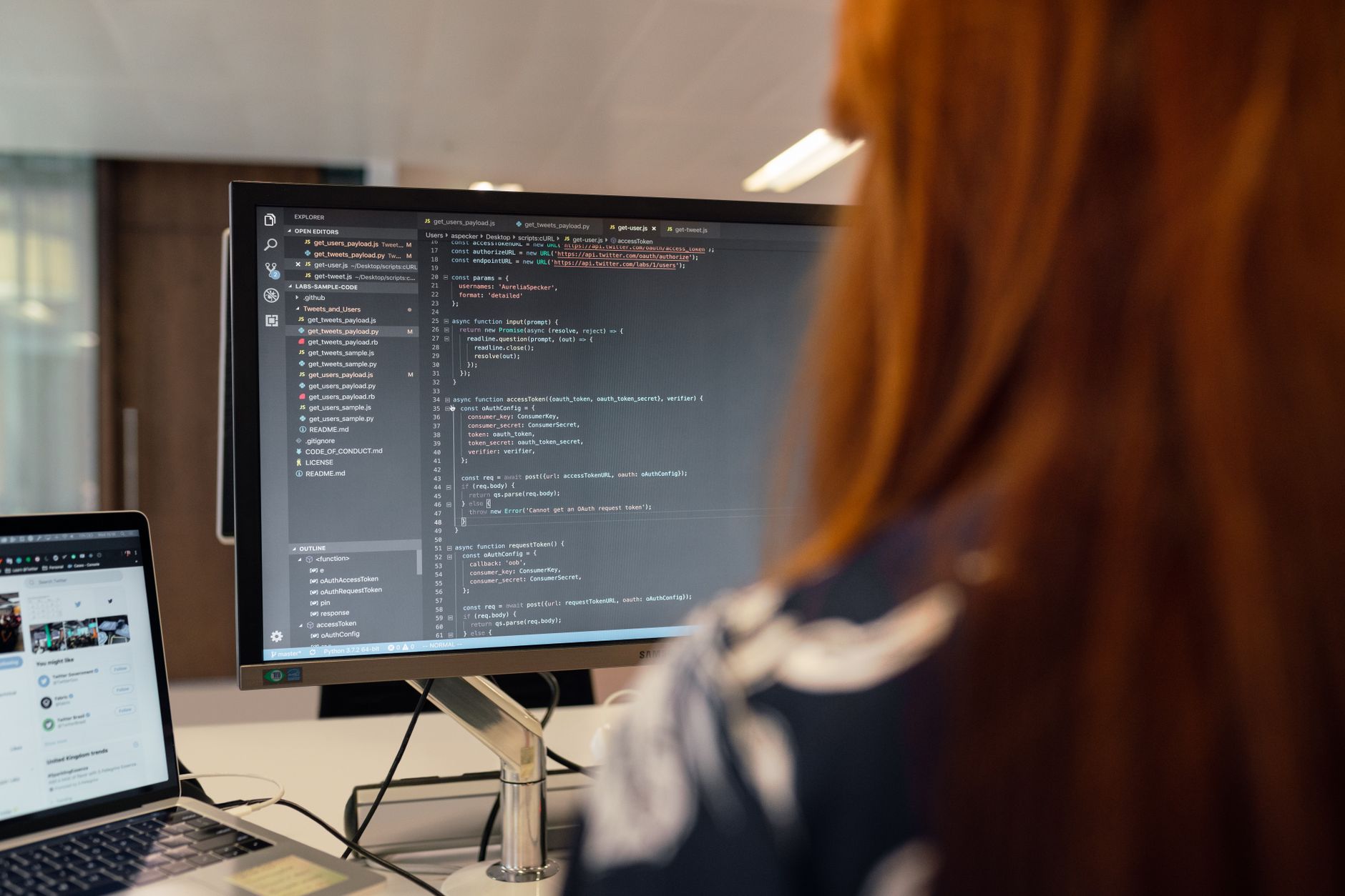 Developer working on a data pipeline that feeds an automated workflow