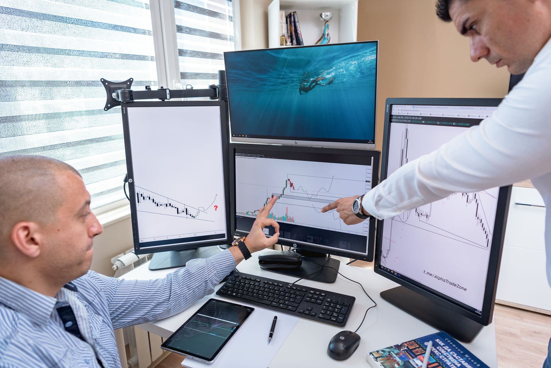 Comparing business software options on a laptop screen